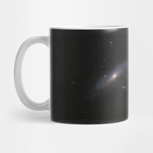 Andromeda Galaxy against starry sky Mug